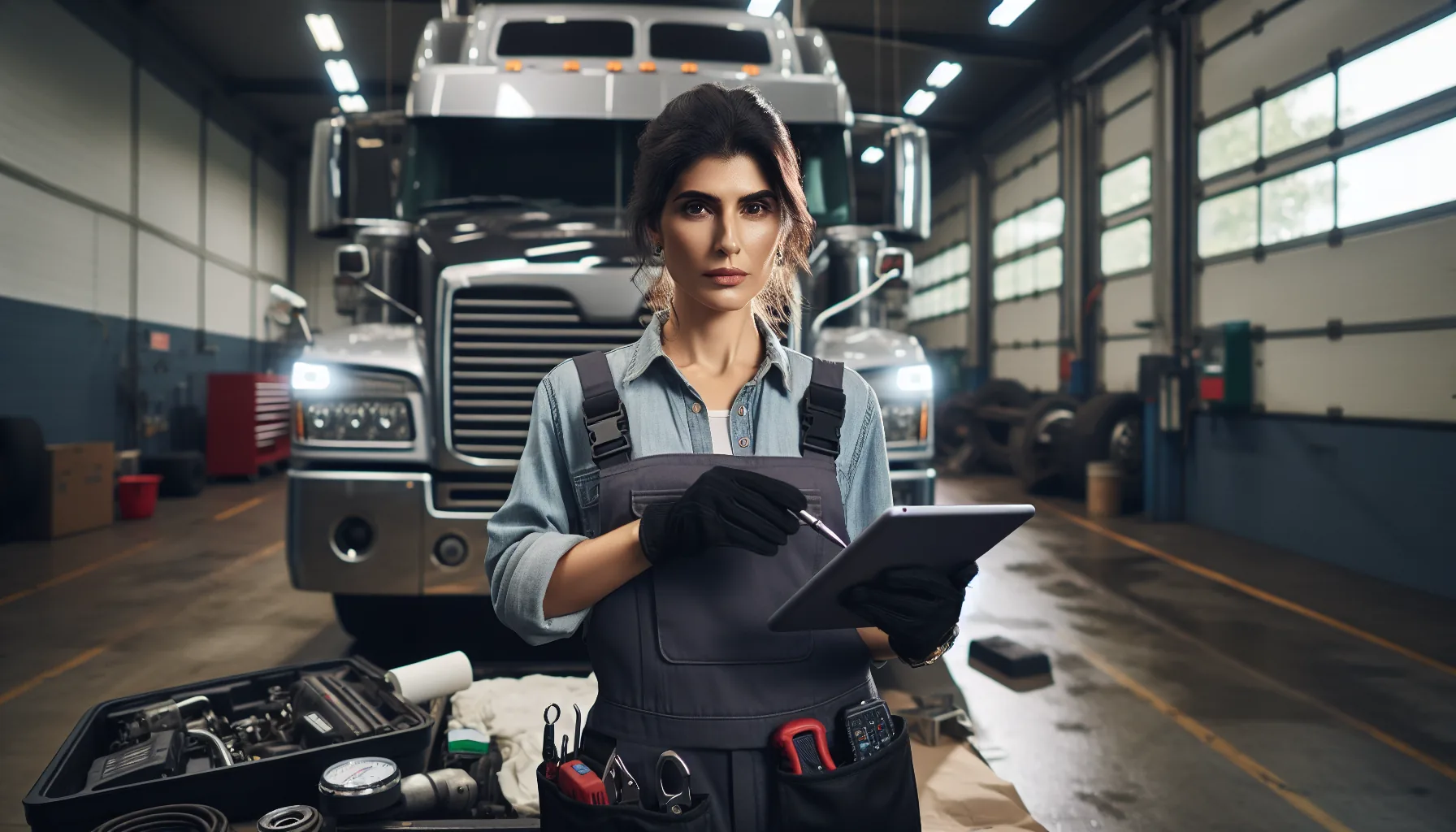 Fleet mechanic diagnosing truck with VAU0 ELD data