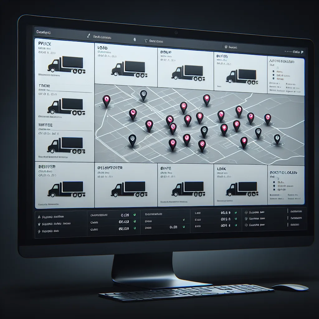 Live dispatch board with driver assignments