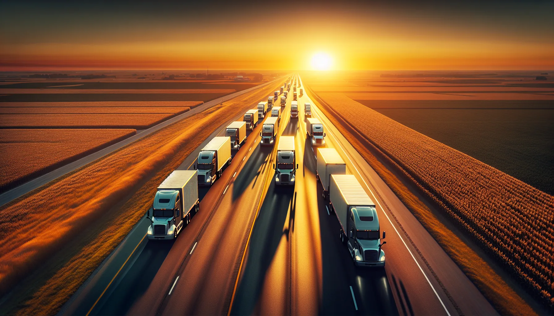VAU0 LLC professional freight carrier fleet on American highway